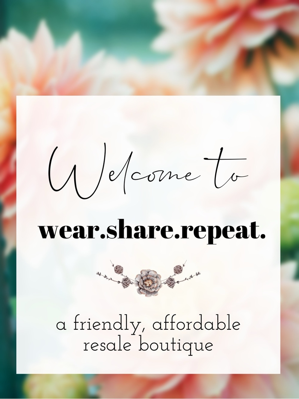 Welcome...Thanks for visiting my closet!